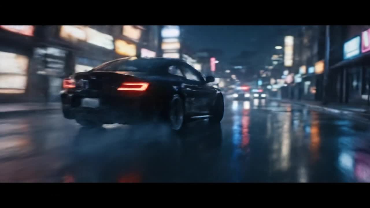 Rain-Slick Car Chase