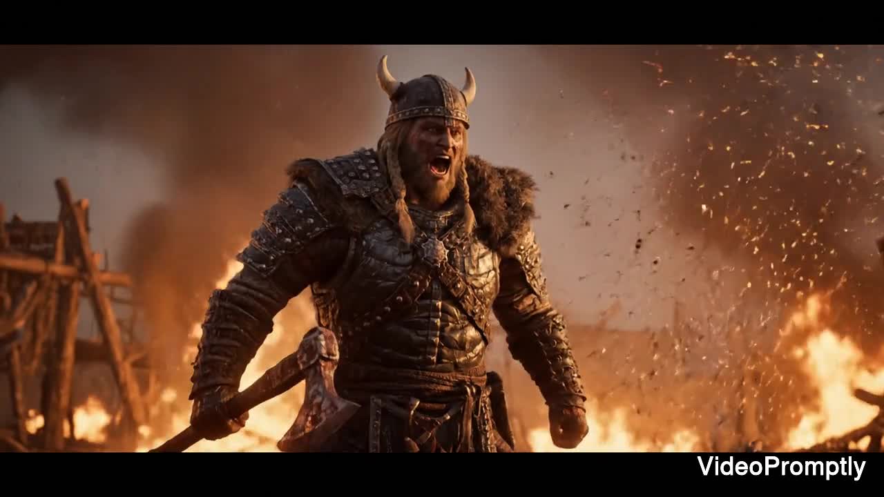 Viking Last Stand Burning